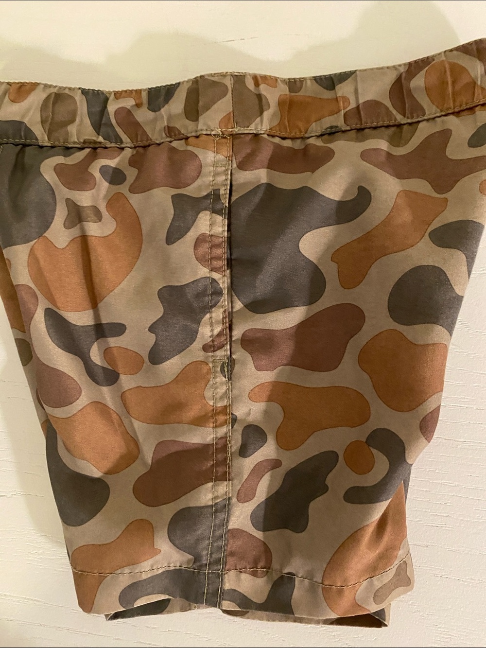 Crazy 8 Camo Swim Trunks in Olive, Brown & Tan - Picture 4 of 8